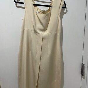 Elegant Cream Sleeveless Dress